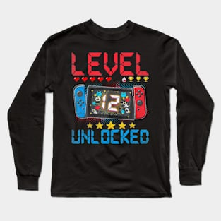 Level 12 Video 12th Birthday 12 Year Old Long Sleeve T-Shirt